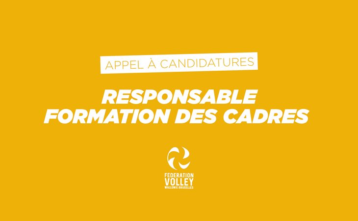 Appel à candidatures - Responsable de la formation des cadres