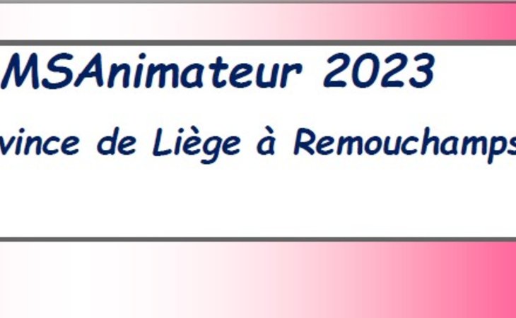 Formation MS Animateur Remouchamps 4 & 5-11-23