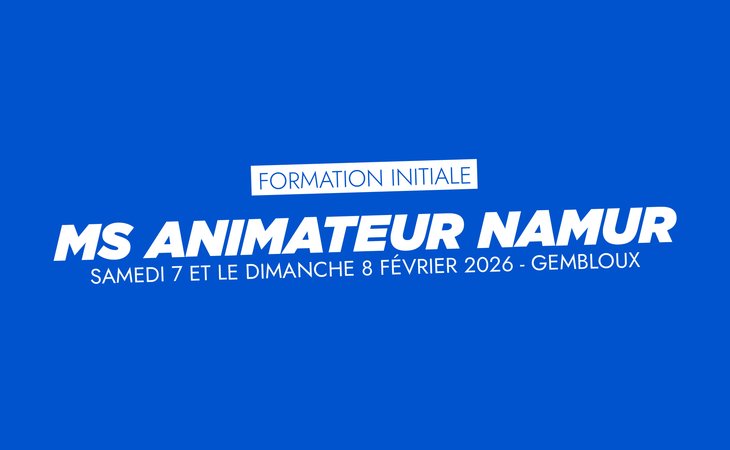 Moniteur Sportif Animateur 2026 Entité : Namur à Gembloux