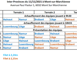 Interprovince du 11 novembre à Mont-Sur-Marchienne.
