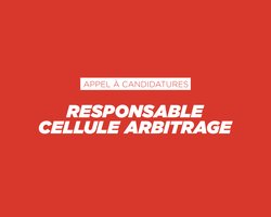 Appel à candidatures - Responsable cellule arbitrage