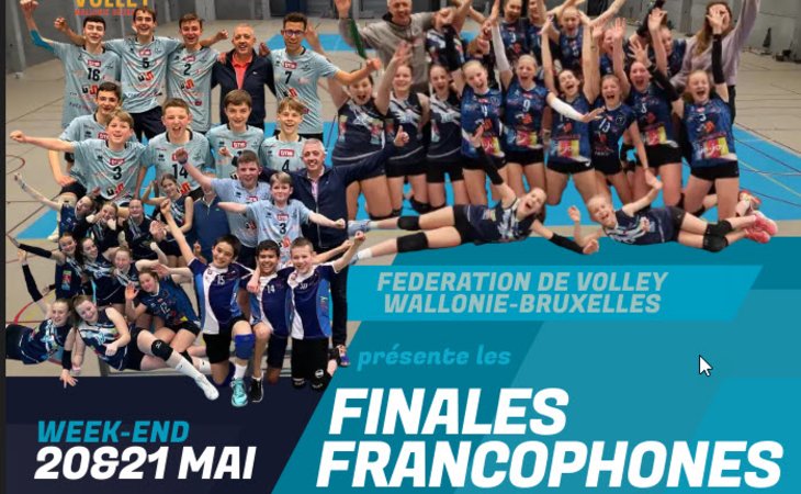 Horaires finales jeunes fvwb 20 & 21 mai 2023