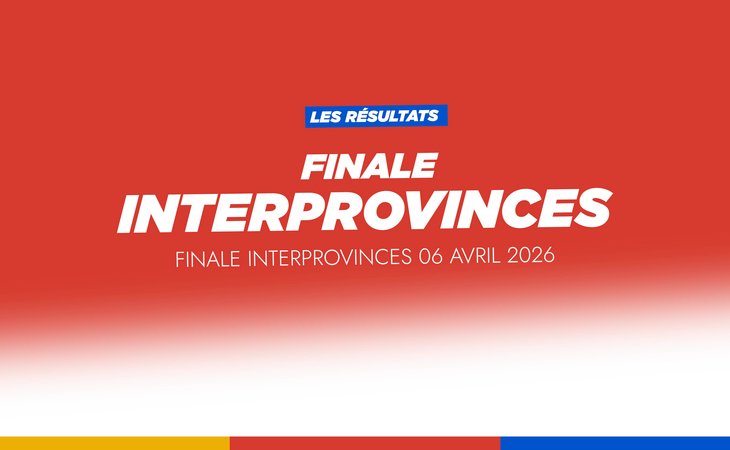 Résultats finale inter-provinces 06 avril 2026